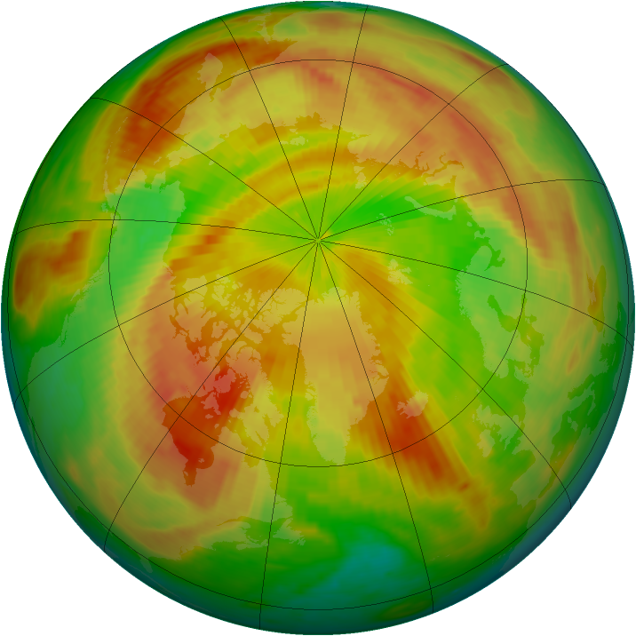 Arctic ozone map for 11 May 1988